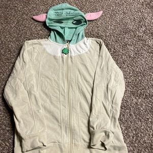 Yoda hoodie with ears and net with eyes